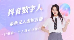 抖音数字人虚拟无人直播间打造（外面收费6000）-副业资源站