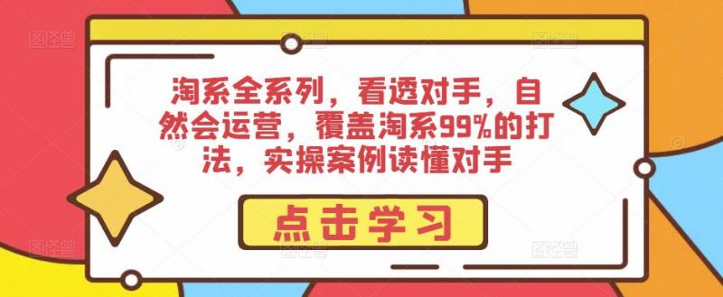 淘系全系列,看透对手,自然会运营,覆盖淘系99%的打法,实操案例读懂对手-副业资源站