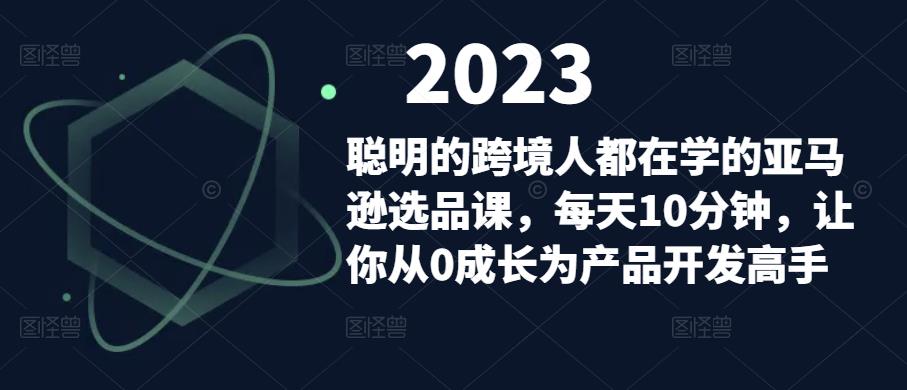 聪明的跨境人都在学的亚马逊选品课，每天10分钟，让你从0成长为产品开发高手-副业资源站