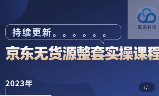 蓝七·2023京东店群整套实操视频教程，京东无货源整套操作流程大总结，减少信息差，有效做店发展-副业资源站