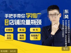 手把手带你学京东推广,突破店铺流量瓶颈,京搜客海投快车购物触点京东直投智能推广工具等-副业资源站