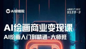 AI绘画商业研修班训练营，从入门到精通，熟练使用AI工具到将AI绘画技术应用到各类商业场景的变现课-副业资源站