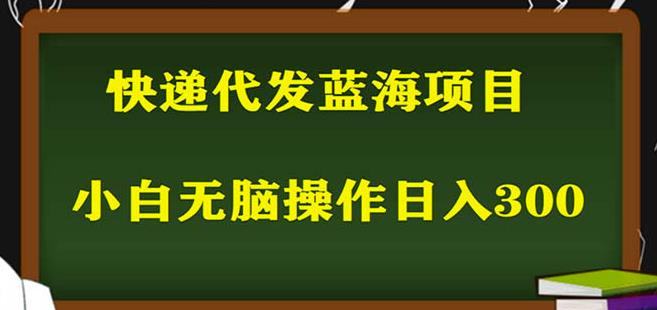 2023最新蓝海快递代发项目，小白零成本照抄也能日入300+-副业资源站