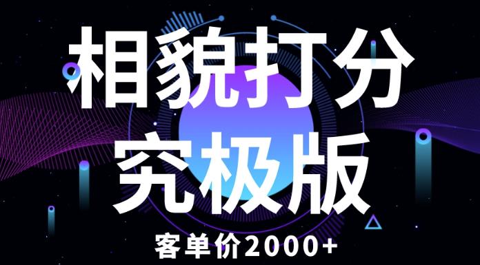 相貌打分究极版，客单价2000+纯新手小白就可操作的项目-副业资源站