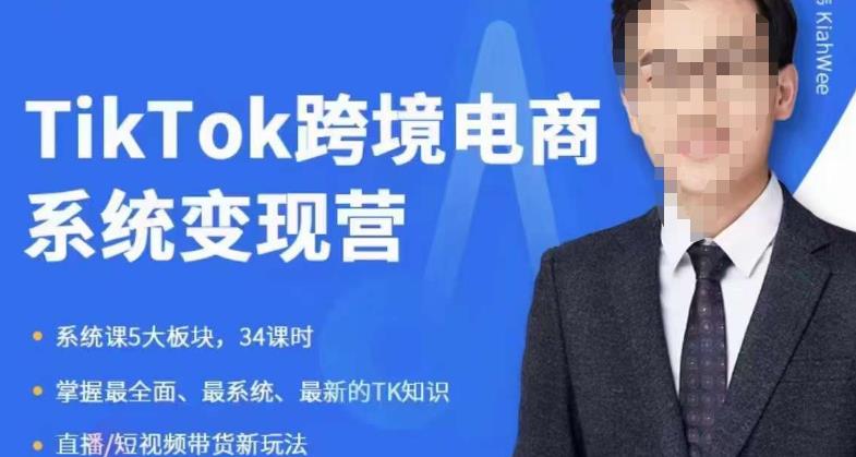 嘉伟5月新课《TiKToK跨境电商变现营》跨境电商系统传授TikTok玩法，从小白到高手，真正的电商实战课程-副业资源站