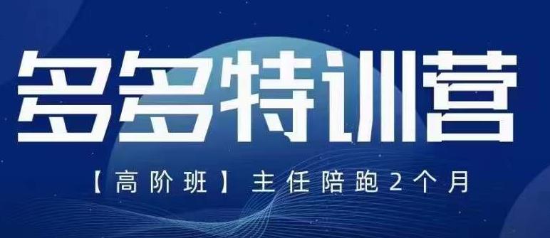 纪主任·5月最新多多特训营高阶班，玩法落地实操，多多全掌握-副业资源站