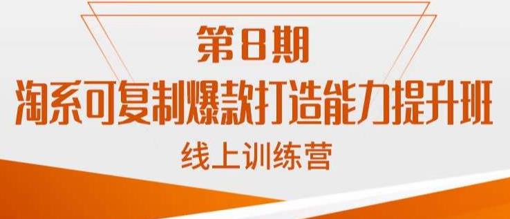 淘系可复制爆款打造能力提升班，这是一套可复制的打爆款标准化流程-副业资源站