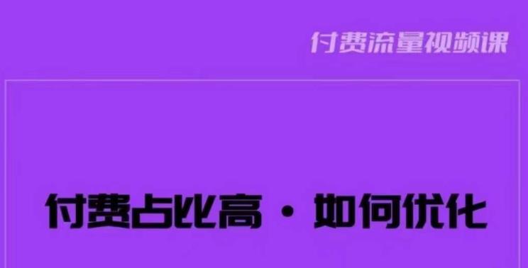 波波-付费占比高，如何优化？只讲方法，不说废话，高效解决问题！-副业资源站