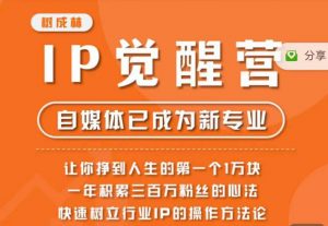 树成林·IP觉醒营，快速树立行业IP的操作方法论，让你赚到人生的第一个1万块（更新）-副业资源站