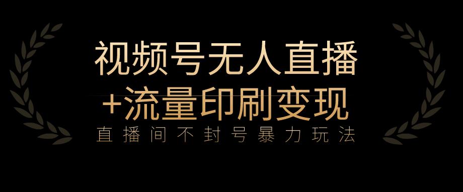 全网首发视频号不封号无人直播暴利玩法+流量印刷机变现，日入1000+【揭秘】-副业资源站