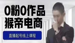 猴帝最新1600线上课，0粉起号实操教学，自然流量天花板，7-8月9节，20+小时-副业资源站