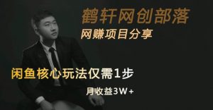 闲鱼核心玩法不卖货也能1年变现20W，玩法简单-副业资源站