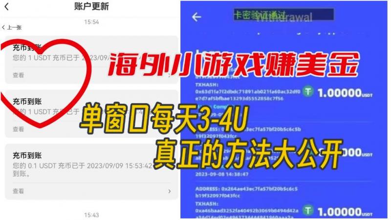 海外小游戏美金项目真正可以达到3-4U单窗口的方法，单台电脑收入300+【揭秘】-副业资源站