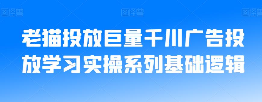 老猫投放巨量千川广告投放学习实操系列基础逻辑-副业资源站