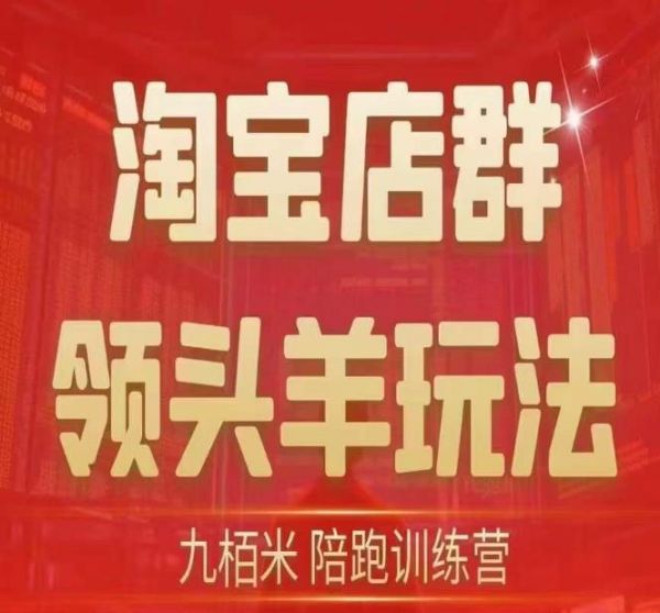 九栢米-淘宝店群领头羊玩法，教你整个淘宝店群领头羊玩法以及精细化/终极蓝海/尾销等内容-副业资源站