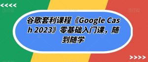 谷歌套利课程《Google Cash 2023》零基础入门课，随到随学-副业资源站
