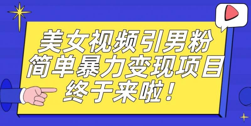 价值3980的男粉暴力引流变现项目,一部手机简单操作,新手小白轻松上手,每日收益500+【揭秘】-副业资源站
