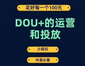 DOU+的运营和投放，花1条DOU+的钱，成为DOU+的投放高手，少走弯路不采坑-副业资源站