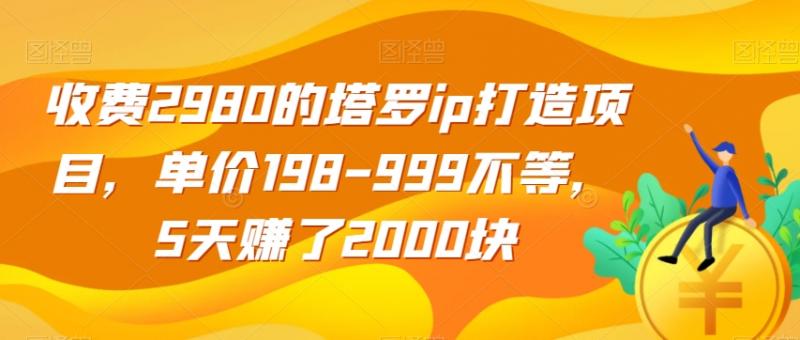 收费2980的塔罗ip打造项目，单价198-999不等，5天赚了2000块【揭秘】-副业资源站