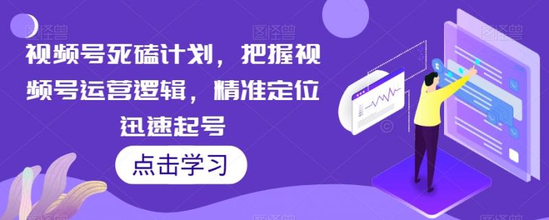 视频号死磕计划，把握视频号运营逻辑，精准定位迅速起号-副业资源站