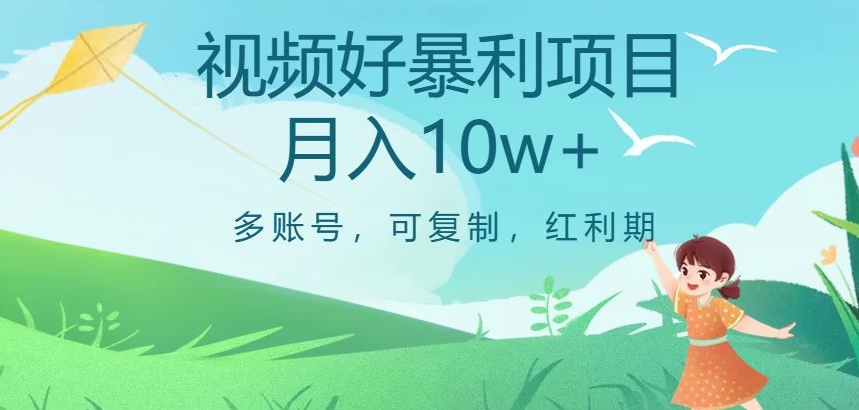 视频号暴利项目，多账号，可复制，红利期，月入10w+【揭秘】-副业资源站