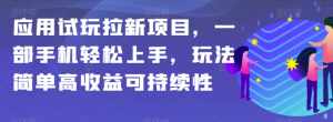 应用试玩拉新项目,一部手机轻松上手,玩法简单高收益可持续性【揭秘】-副业资源站