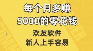 欢友软件，新人上手容易，每个月多赚5000的零花钱【揭秘】-副业资源站