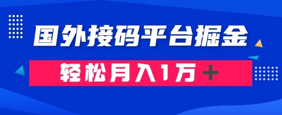 通过国外接码平台掘金：成本1.3，利润10＋，轻松月入1万＋【揭秘】-副业资源站