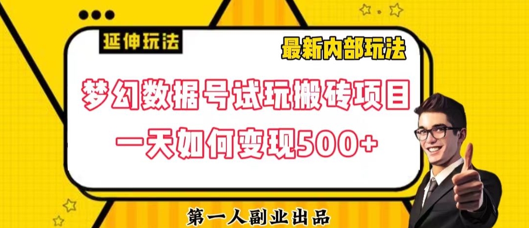 数据号回归玩法游戏试玩搬砖项目再创日入500+【揭秘】-副业资源站