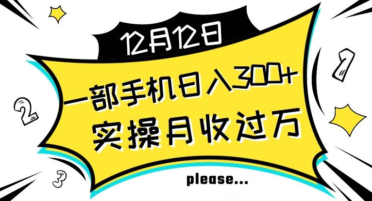 【全网变现首发】新手实操单号日入500+，渠道收益稳定，项目可批量放大【揭秘】-副业资源站