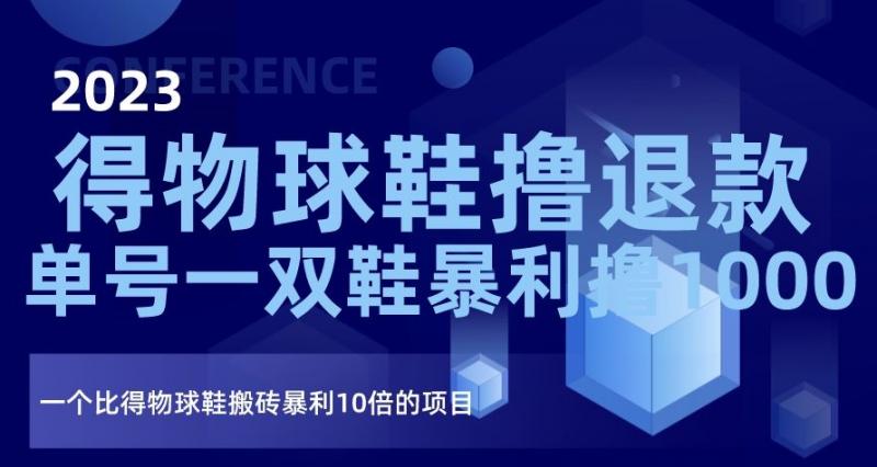 2023得物球鞋撸退款，单号一双鞋暴利撸1000，一个比得物球鞋搬砖暴利10倍的项目【揭秘】-副业资源站