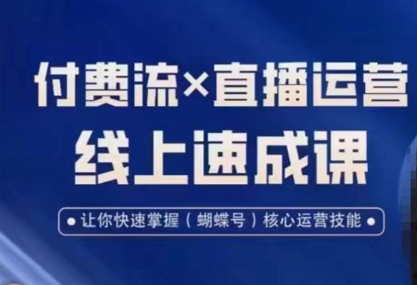 视频号付费流实操课程，付费流✖️直播运营速成课，让你快速掌握视频号核心运营技能-副业资源站