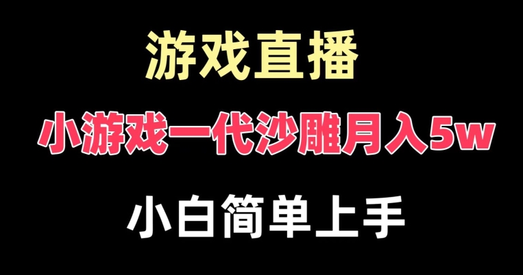 玩小游戏一代沙雕月入5w，爆裂变现，快速拿结果，高级保姆式教学【揭秘】-副业资源站