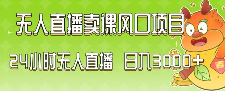 2024最新玩法无人直播卖课风口项目，全天无人直播，小白轻松上手【揭秘】-副业资源站