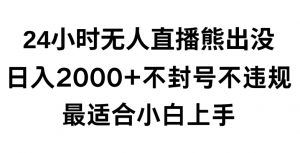 快手24小时无人直播熊出没，不封直播间，不违规，日入2000+，最适合小白上手，保姆式教学【揭秘】-副业资源站