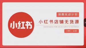 安琪-小红书店铺无货源实战，开店到售后全流程操作-副业资源站