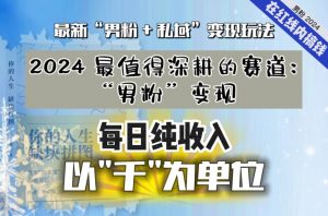 【私域流量最值钱】把“男粉”流量打到手，你便有无数种方法可以轻松变现，每日纯收入以“千”为单位-副业资源站
