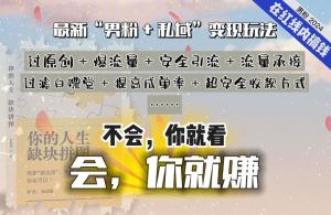 2024，“男粉+私域”还是最耐造、最赚、最轻松、最愉快的变现方式【揭秘】-副业资源站