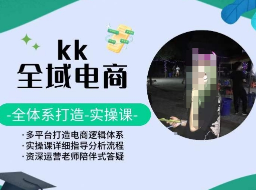 KK全域电商，全体系打造实操课，多平台打造电商逻辑体系-副业资源站