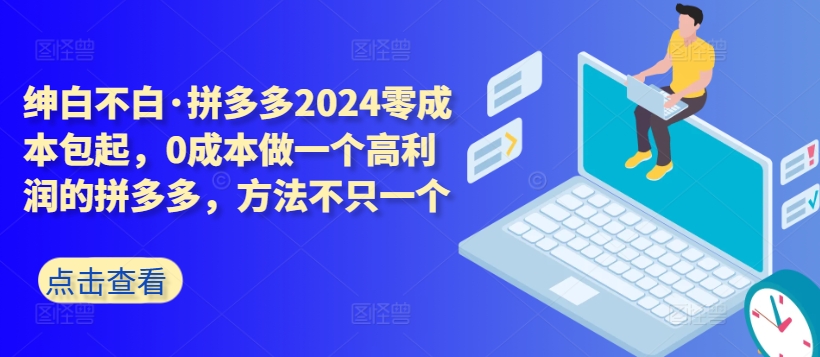 拼多多2024零成本包起，0成本做一个高利润的拼多多，方法不只一个-副业资源站