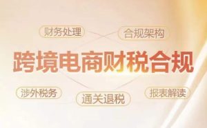 跨境老板财税合规特训营,规避财税风险、提升企业利润-副业资源站