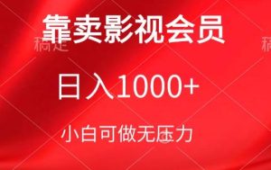 靠卖影视会员，日入1000+，落地保姆级教程，新手可学【揭秘】-副业资源站