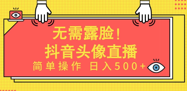 无需露脸，Ai头像直播项目，简单操作日入500+【揭秘】-副业资源站