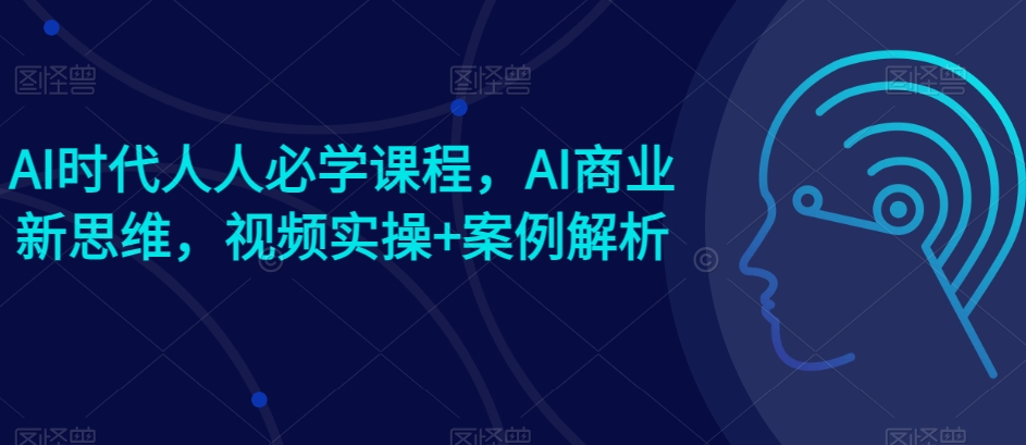 AI时代人人必学课程，AI商业新思维，视频实操+案例解析【赠AI商业爆款案例】-副业资源站