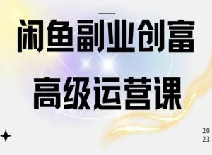 闲鱼电商运营高级课程，一部手机学会闲鱼开店赚钱-副业资源站
