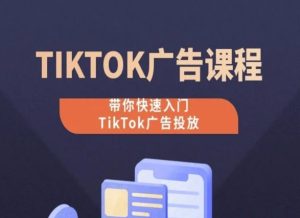 TikTok广告投放课程，从0-1实操课，带你快速入门TikTok广告投放-副业资源站