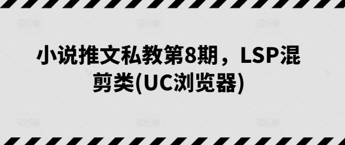 小说推文私教第8期，LSP混剪类(UC浏览器)-副业资源站