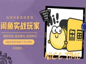 手把手教你0到1系统玩转闲鱼变现,爆款思维/超级曝光/超高转化-副业资源站