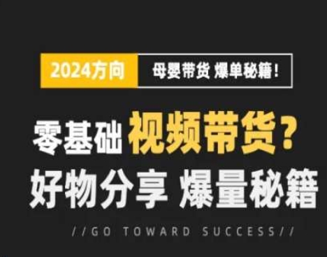 短视频母婴赛道实操流量训练营，零基础视频带货，好物分享，爆量秘籍-副业资源站