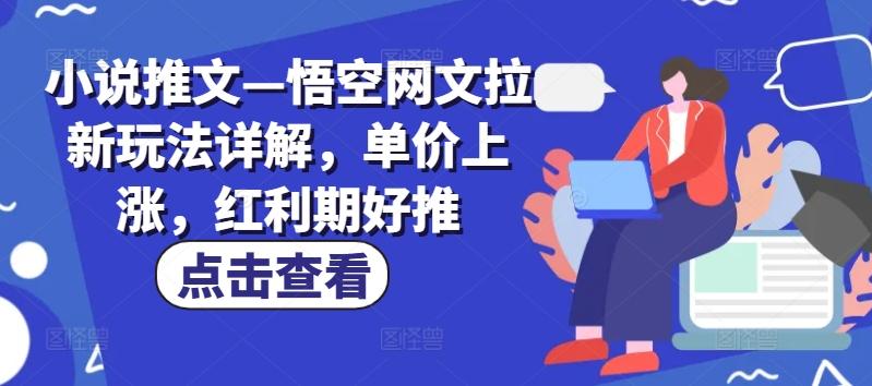 “2024小说推文暴利副业，悟空网文拉新秘籍，边工作边赚钱，红利期不容错过！”-副业资源站